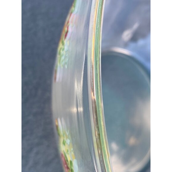 ROYAL ALBERT  Old Country Rose Clear Glass Salad Fruit Serving Bowl 9In - Picture 6 of 10